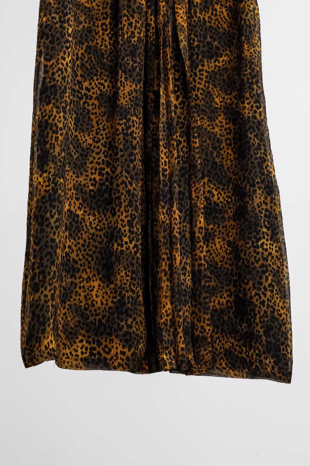 Burberry Burberry Brit Silk Cheetah Print Fit and… - image 6