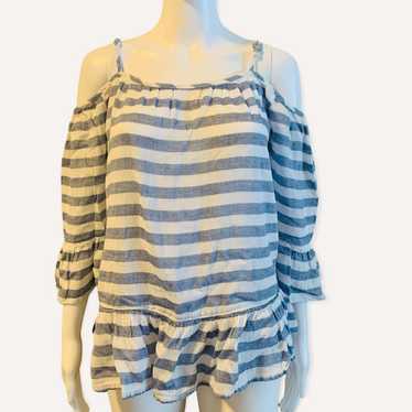 Other Striped Cold-Shoulder Top - BeachLunchLounge