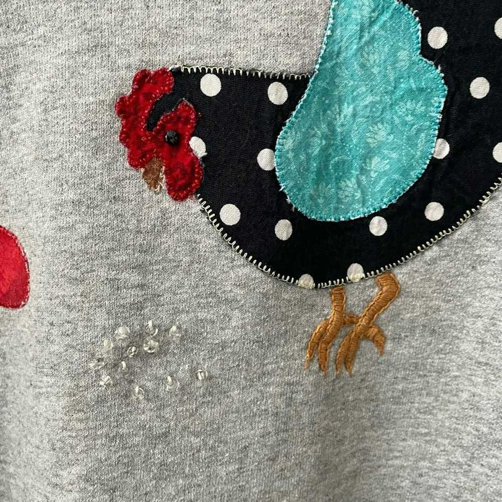 Vintage Vintage Upcycled Sweatshirt Embroidered A… - image 3