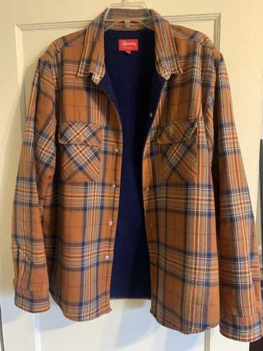 Supreme Pile Lined Plaid Flannel Olive M（Supreme Pile Lined