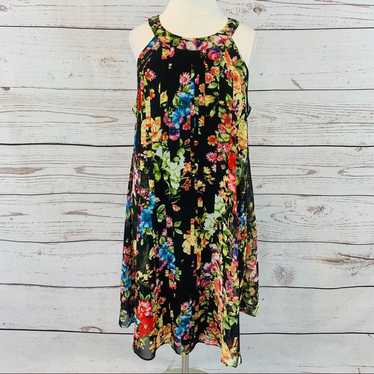 Betsey Johnson multicolored floral sheer
