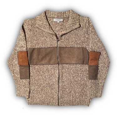 Designer I Maschi Italian Cotton Zip Up Suede Jac… - image 1