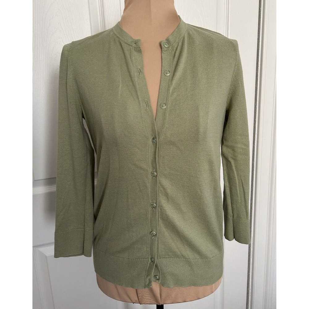 Loft LOFT Womens 3/4 Sleeve Button Down Cotton Kn… - image 1