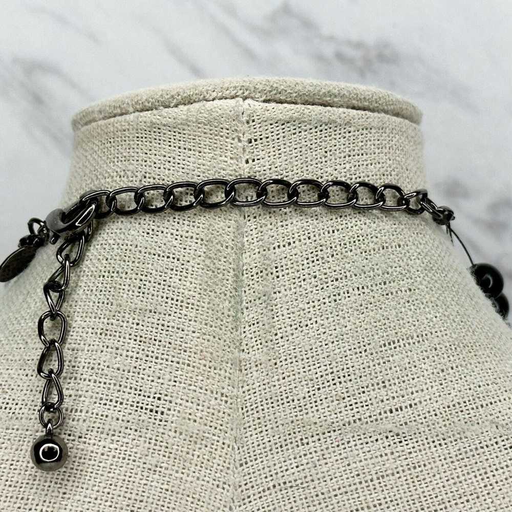 Chicos Chico's Black and Silver Tone Beaded Tripl… - image 11
