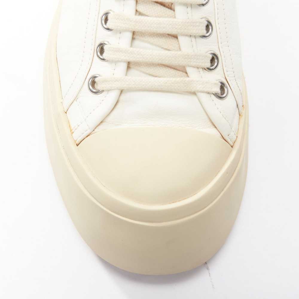 Marni MARNI Pablo white leather chunky wide toe l… - image 5