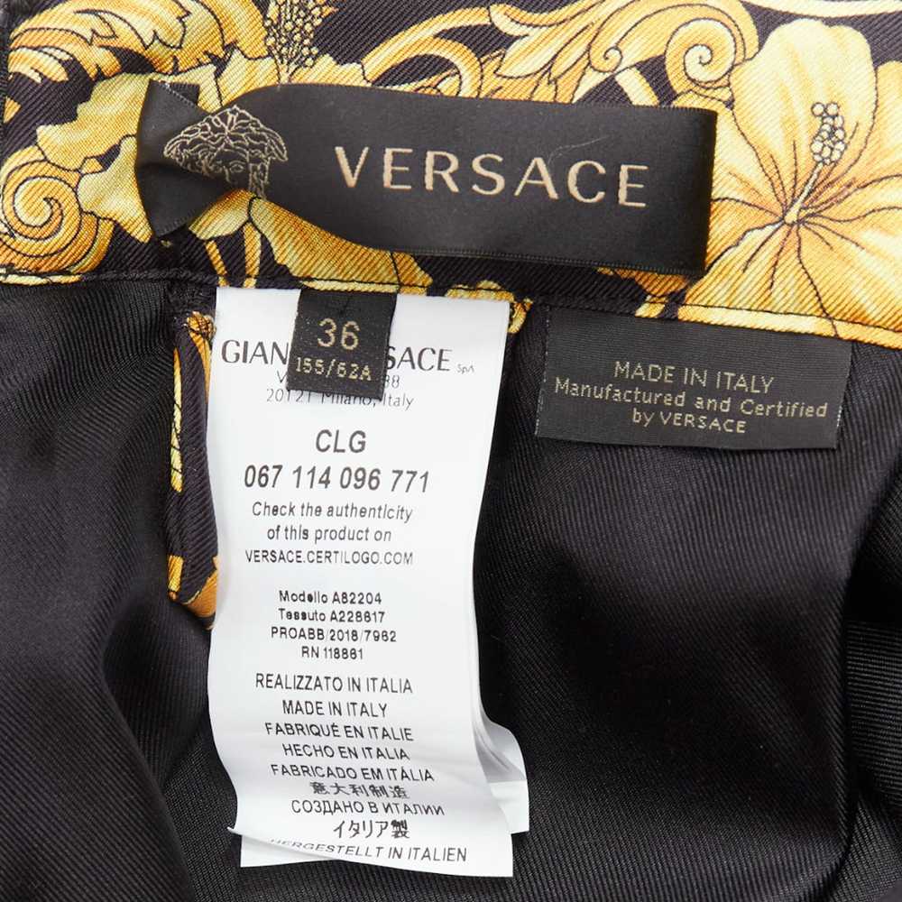 Versace VERSACE 2018 100% silk Barocco Hibiscus p… - image 9