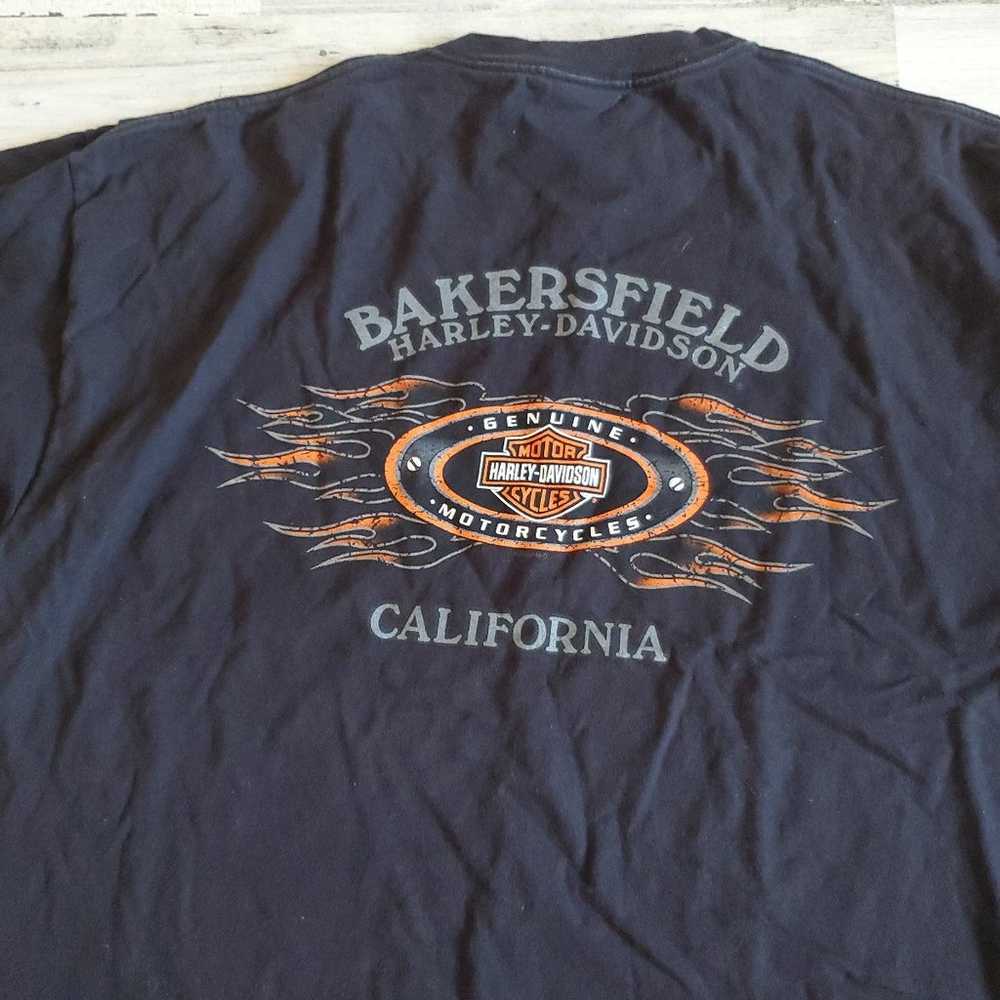 Vintage Harley-Davidson Motorcycle Bakersfield T-… - image 1