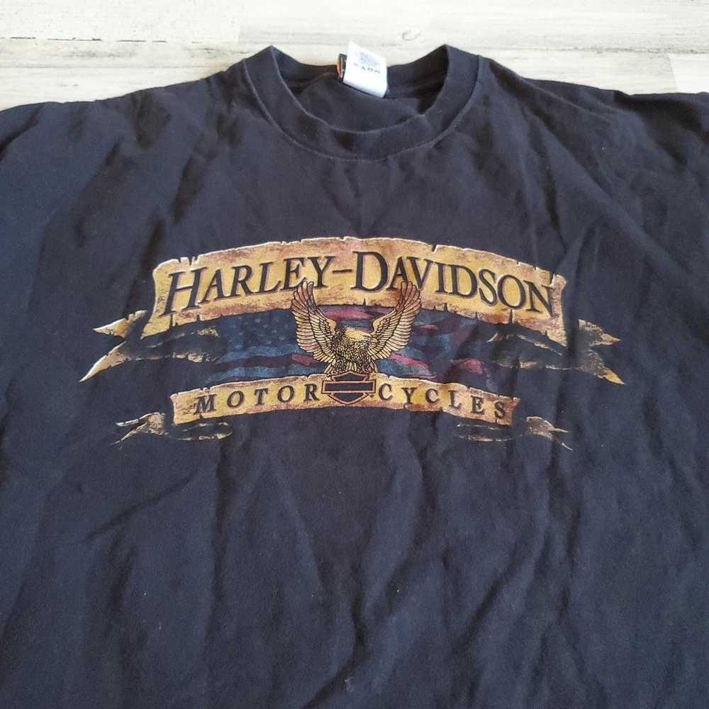 Vintage Harley-Davidson Motorcycle Bakersfield T-… - image 3