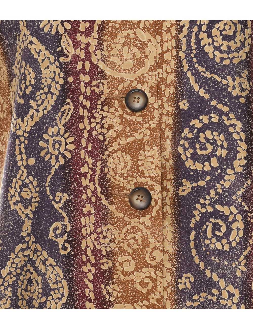 Silk Multi-Colour Patterned Waistcoat - L - image 3