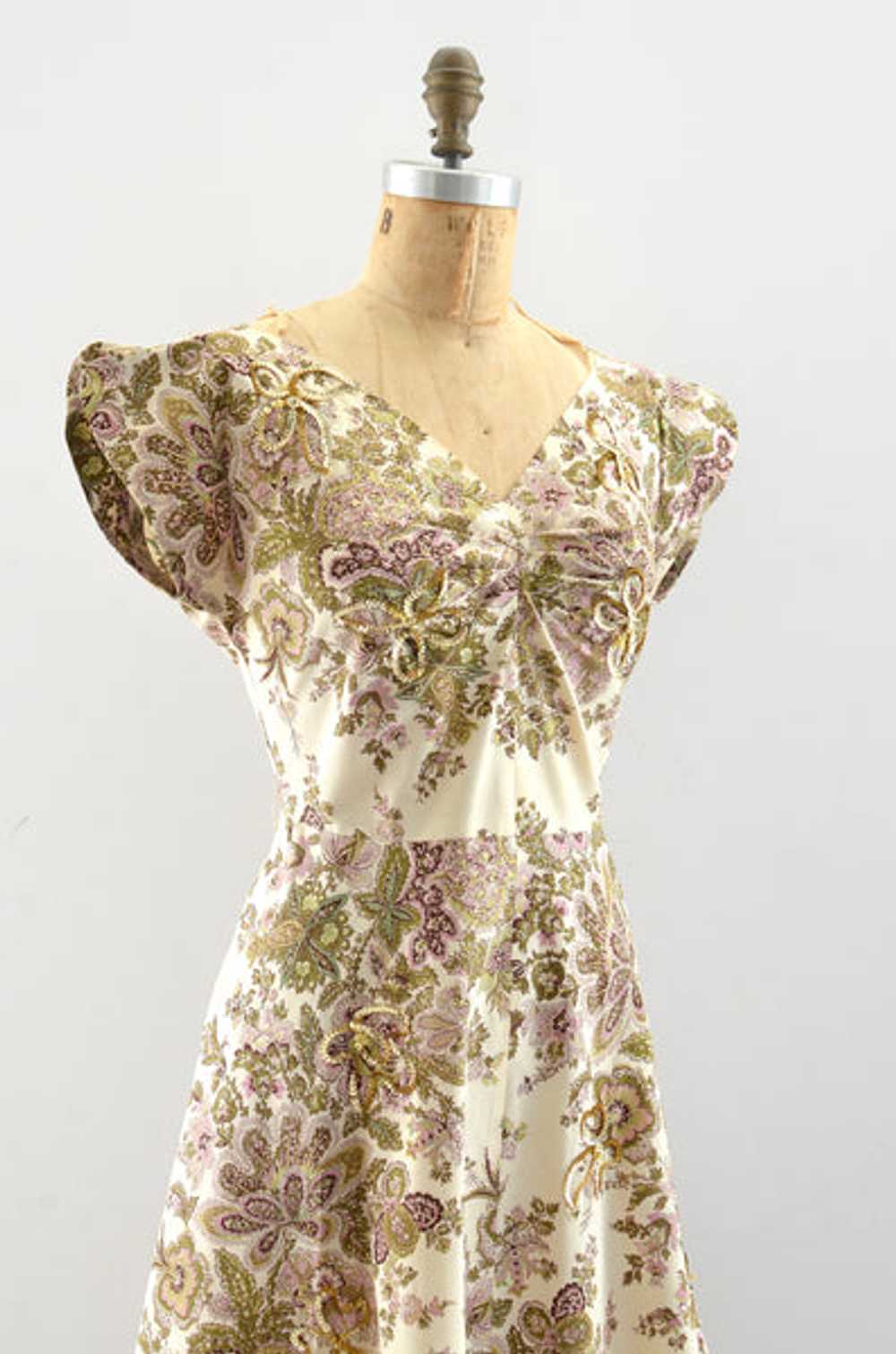 Vintage 1950s Floral Print Dress - image 5