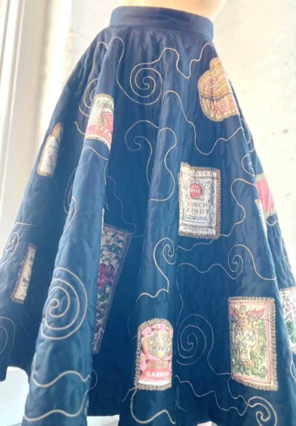 50s liquor patchwork skirt - image 4