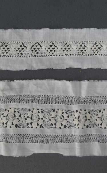 Antique White Cotton Lace Trim, Handmade Drawnwor… - image 1