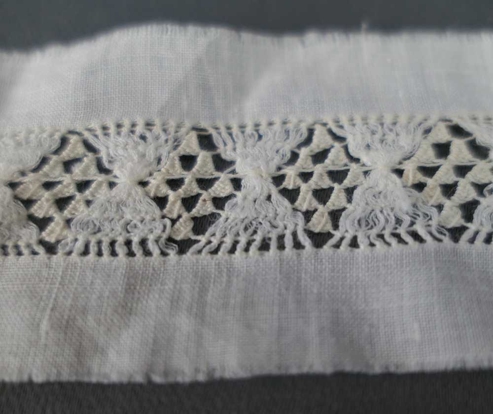 Antique White Cotton Lace Trim, Handmade Drawnwor… - image 5