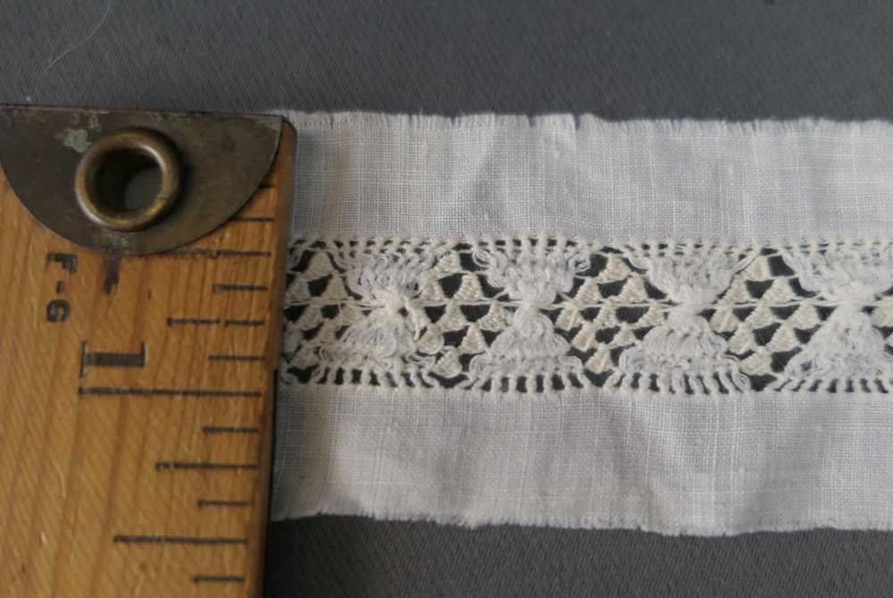 Antique White Cotton Lace Trim, Handmade Drawnwor… - image 6