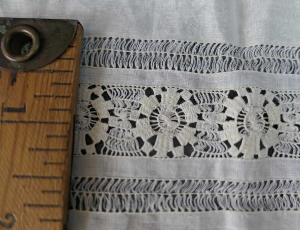Antique White Cotton Lace Trim, Handmade Drawnwor… - image 8