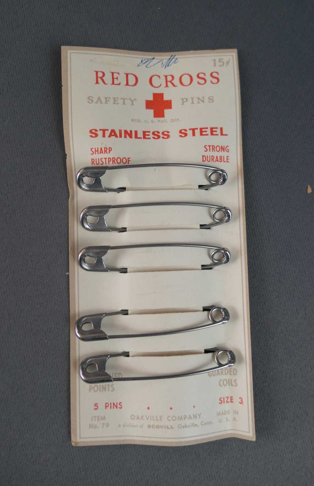 Early 1900s Red Cross Safety Pins, Clinton Black … - image 3