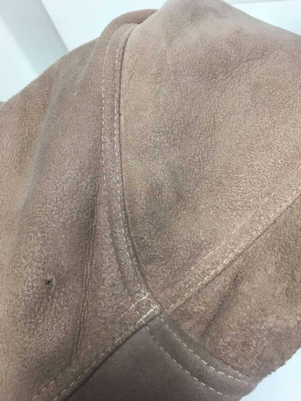Vintage sheepskin jacket in pastel brown – Medium… - image 9