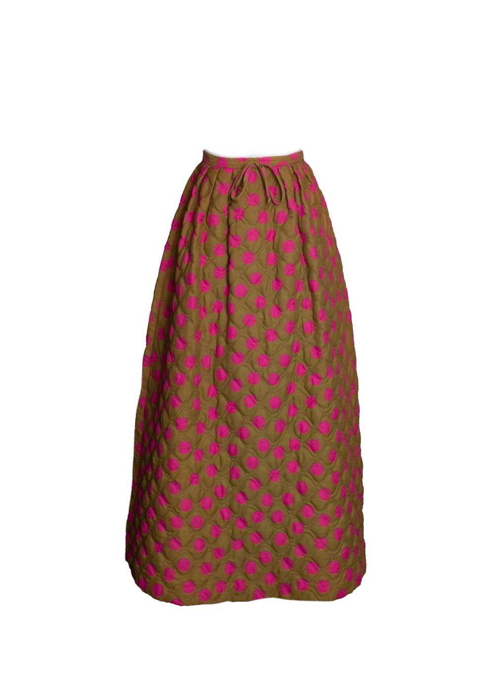 60s Quilted Maxi Skirt XS - image 1