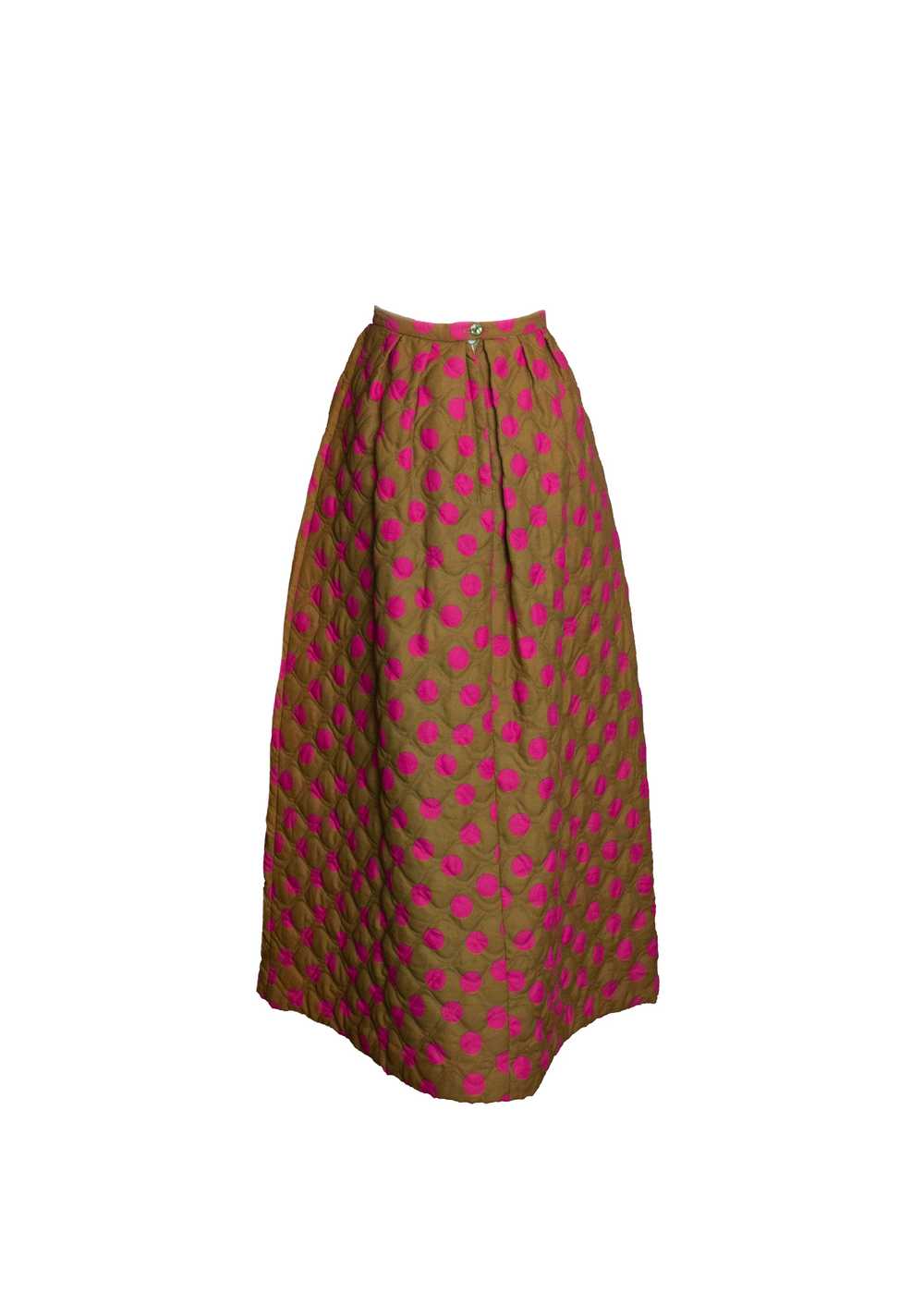 60s Quilted Maxi Skirt XS - image 4