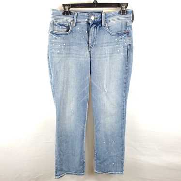 NYDJ Women Light Blue Splash Straight Jeans Sz 6 … - image 1