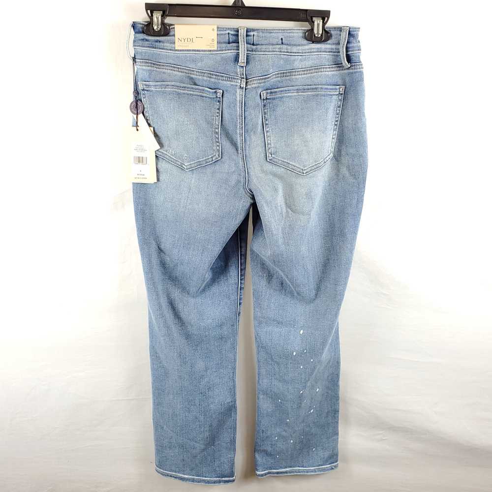 NYDJ Women Light Blue Splash Straight Jeans Sz 6 … - image 2