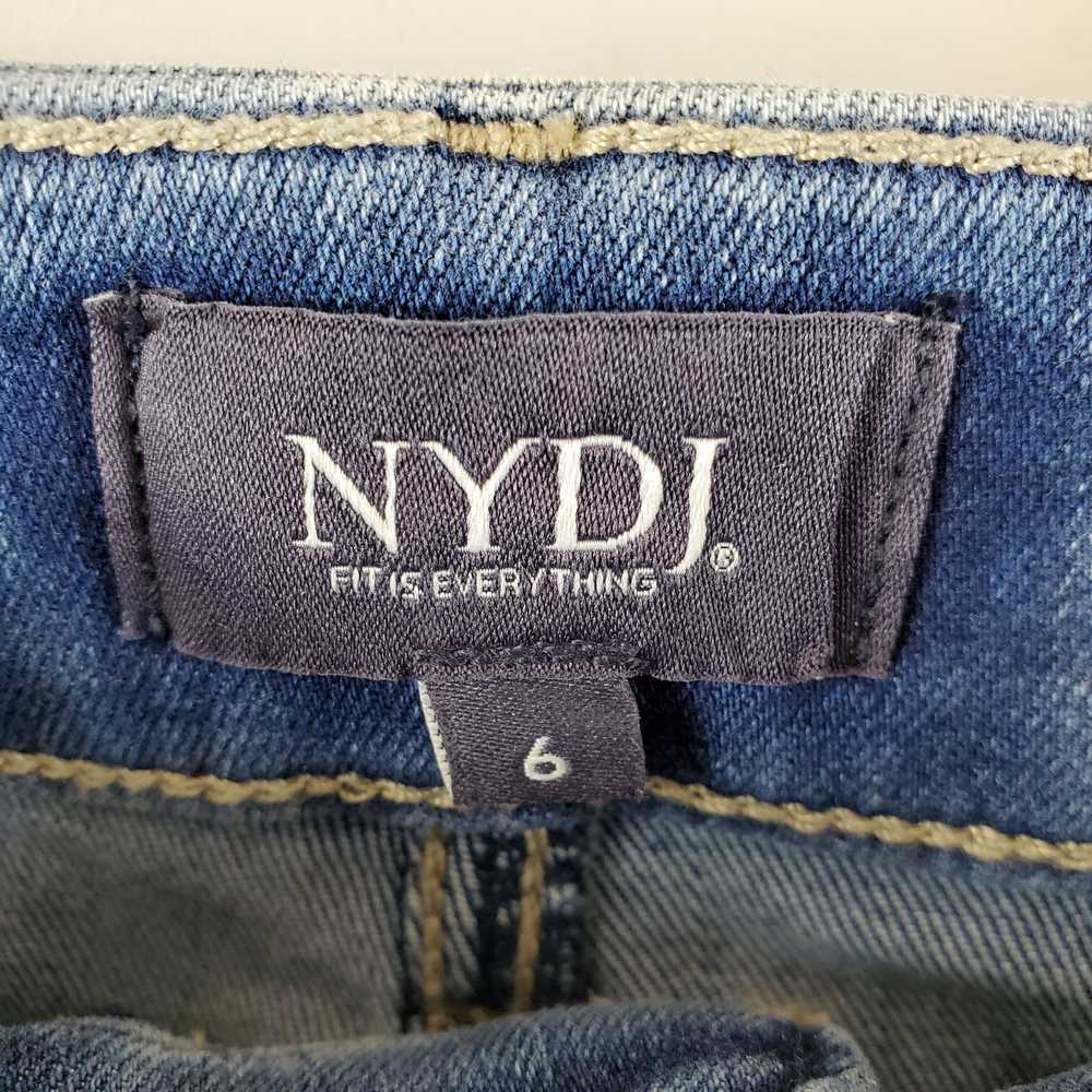 NYDJ Women Light Blue Splash Straight Jeans Sz 6 … - image 3
