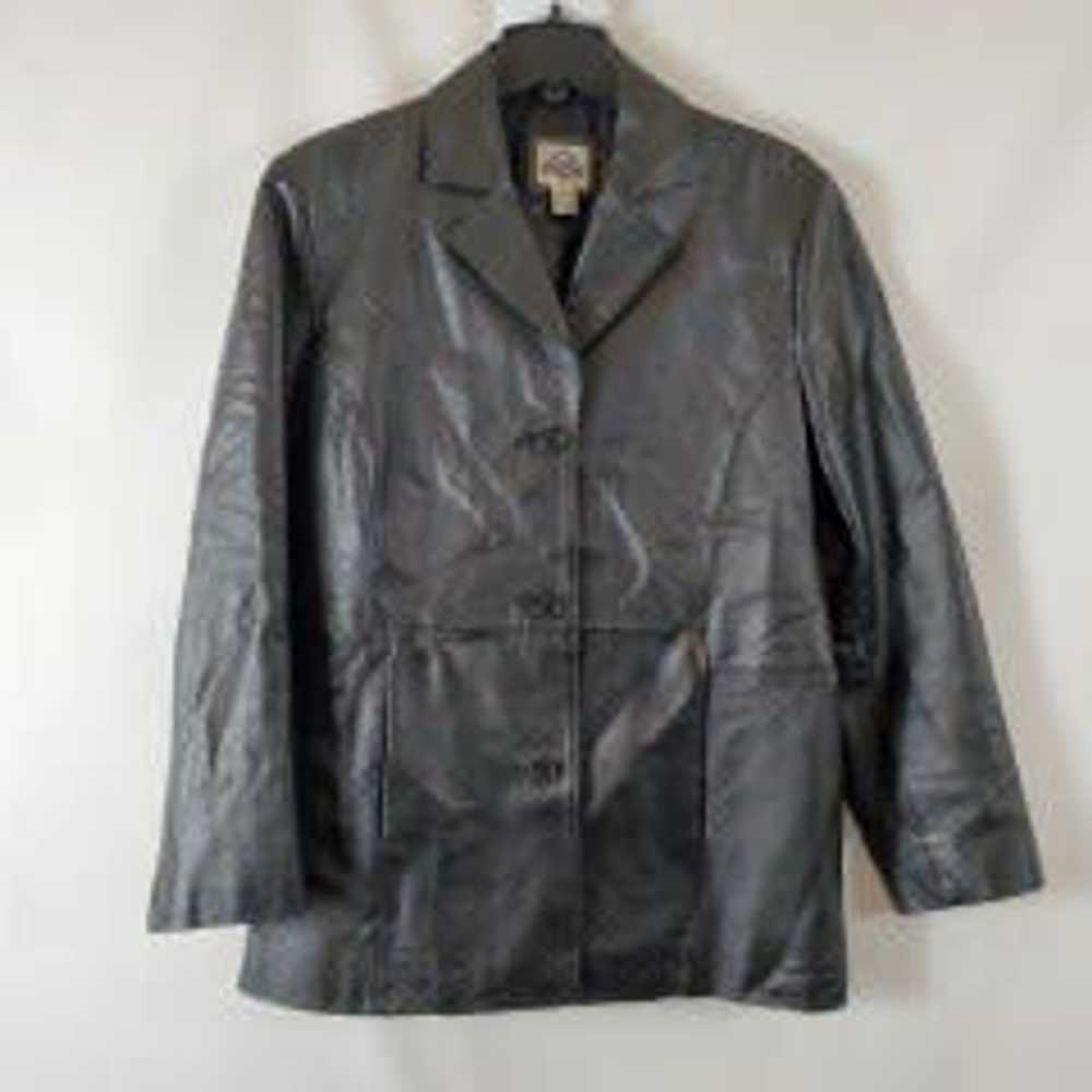 Shaver Lake Women's Black Leather Jacket SZ L - image 1