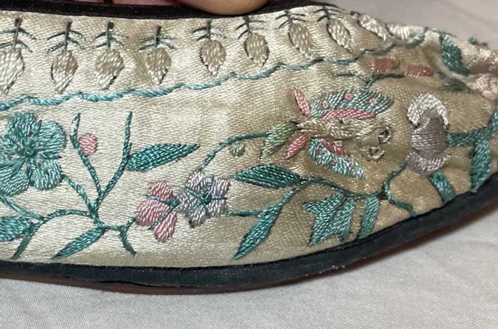 Antique handmade Chinese embroidered silk needlep… - image 3
