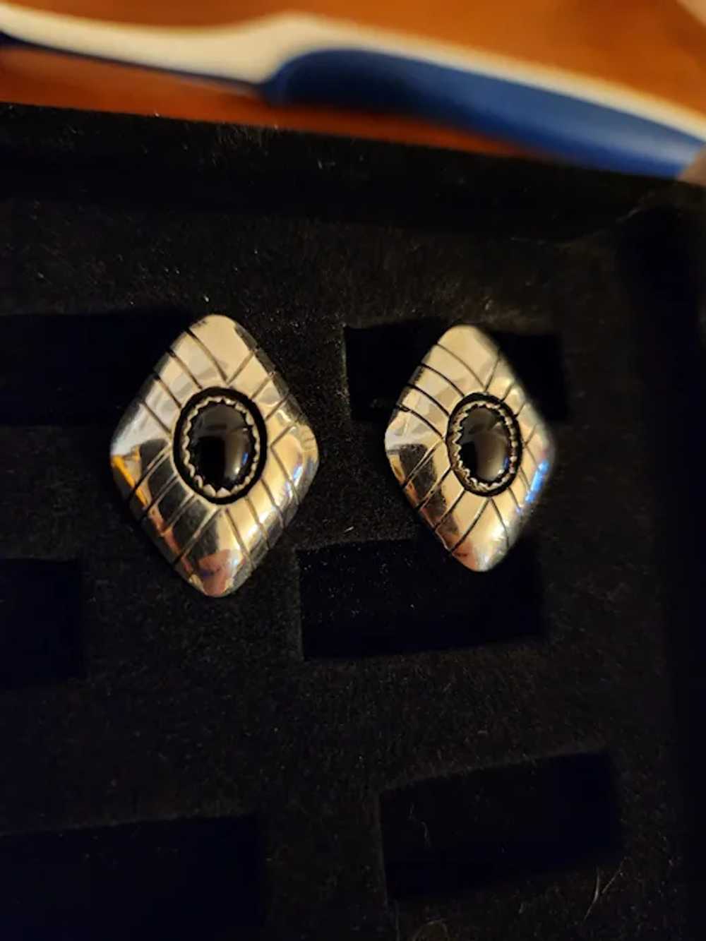 Vintage Stainless Steel Earrings - image 4