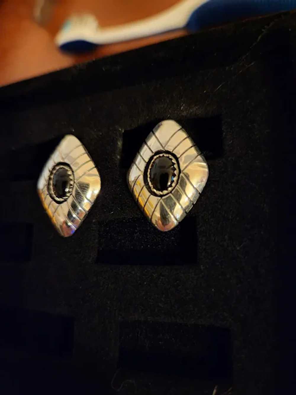 Vintage Stainless Steel Earrings - image 5