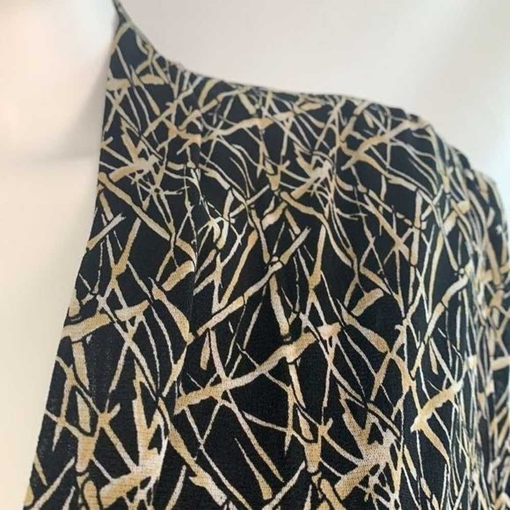 Vivienne Tam VTG black bamboo print mesh dress - image 3
