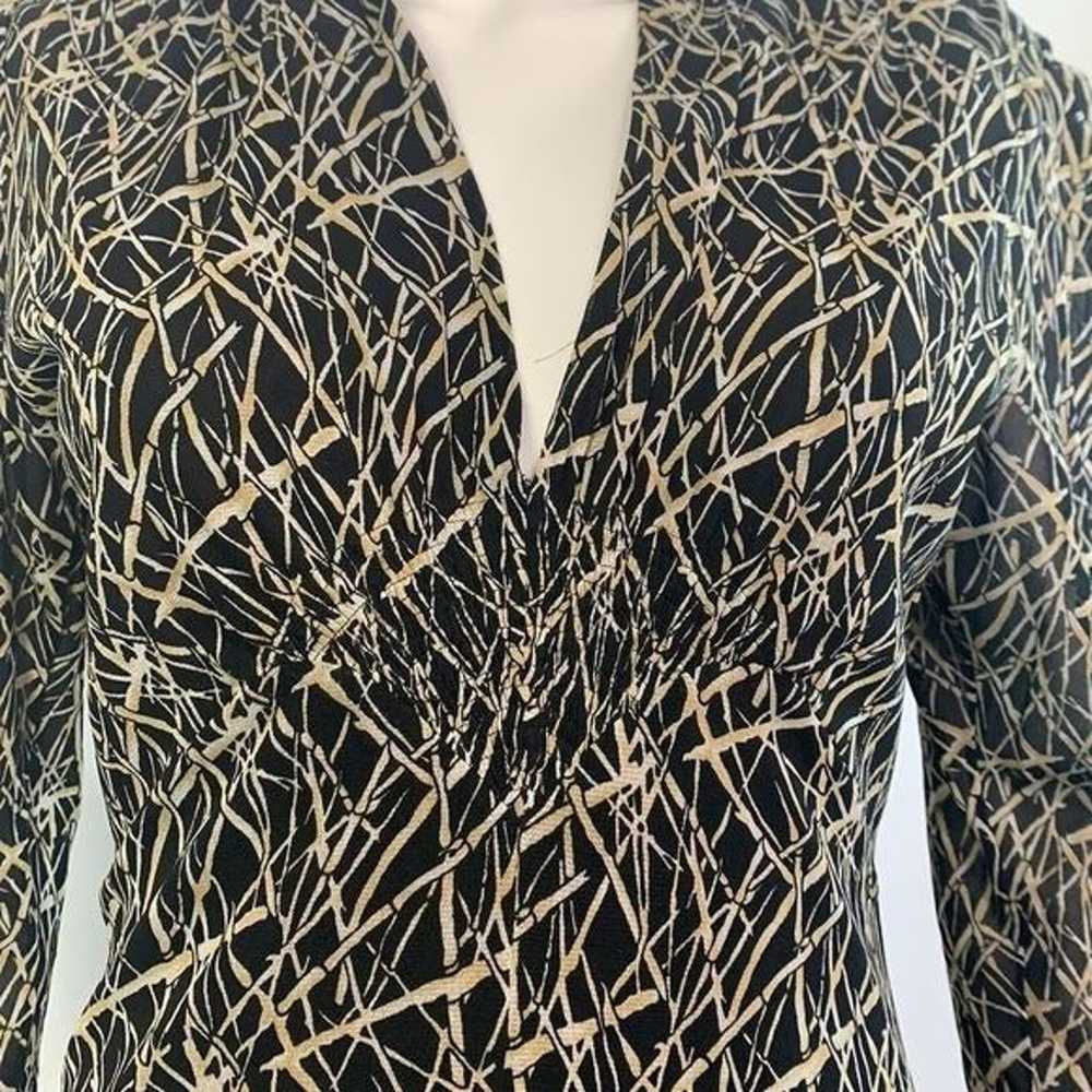 Vivienne Tam VTG black bamboo print mesh dress - image 4