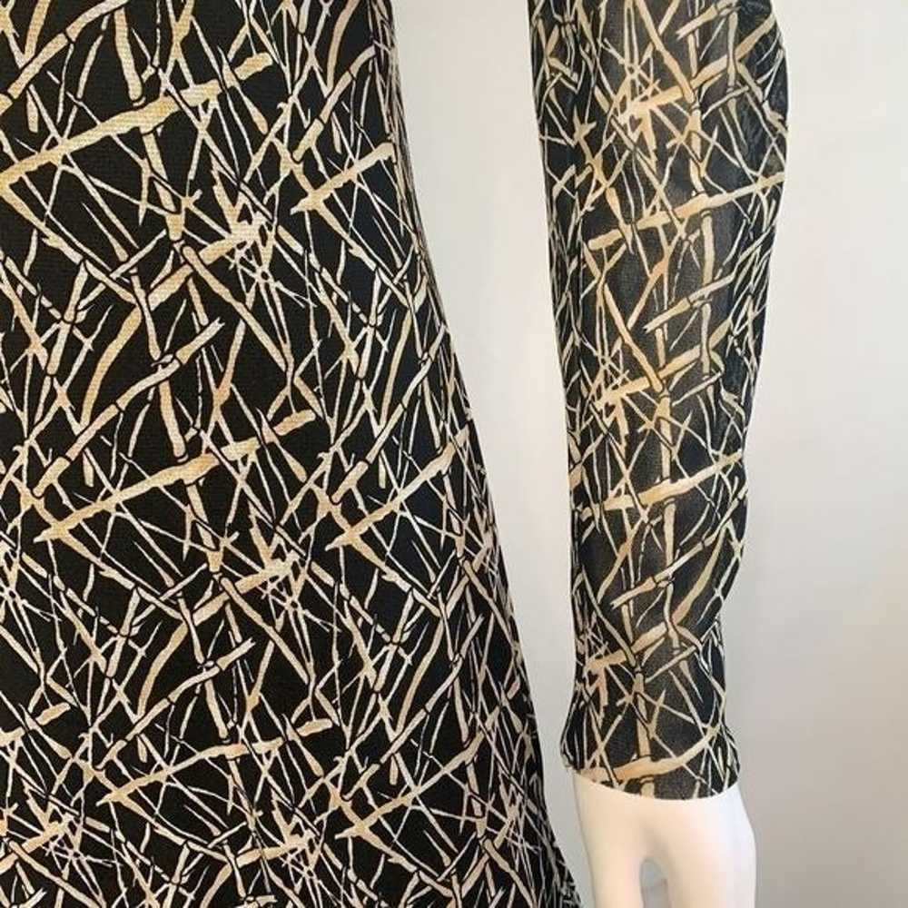 Vivienne Tam VTG black bamboo print mesh dress - image 5