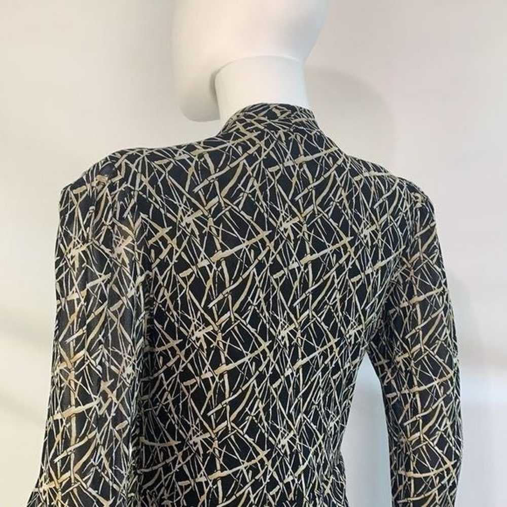 Vivienne Tam VTG black bamboo print mesh dress - image 8