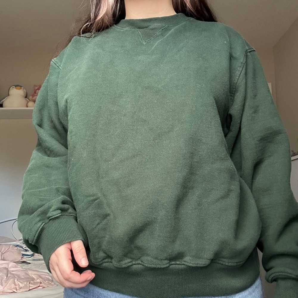 vintage green champion sweatshirt - image 3