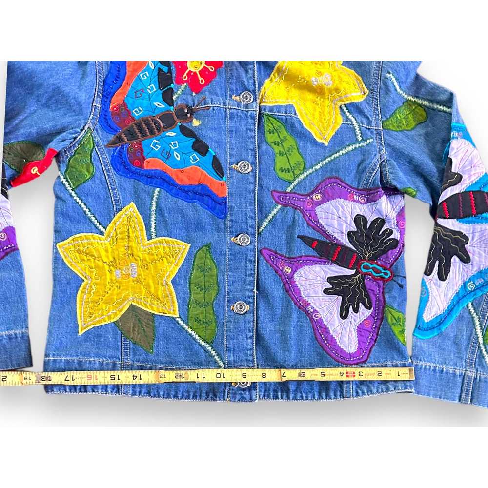Vintage Vintage Chico's Design Denim Jacket Silk … - image 7