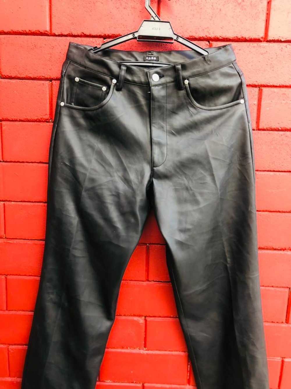 Japanese Brand × Streetwear Vintage leather Pant … - image 3
