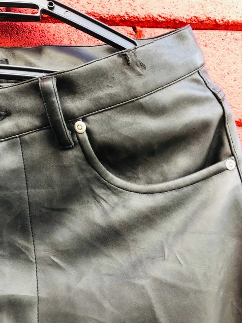 Japanese Brand × Streetwear Vintage leather Pant … - image 5