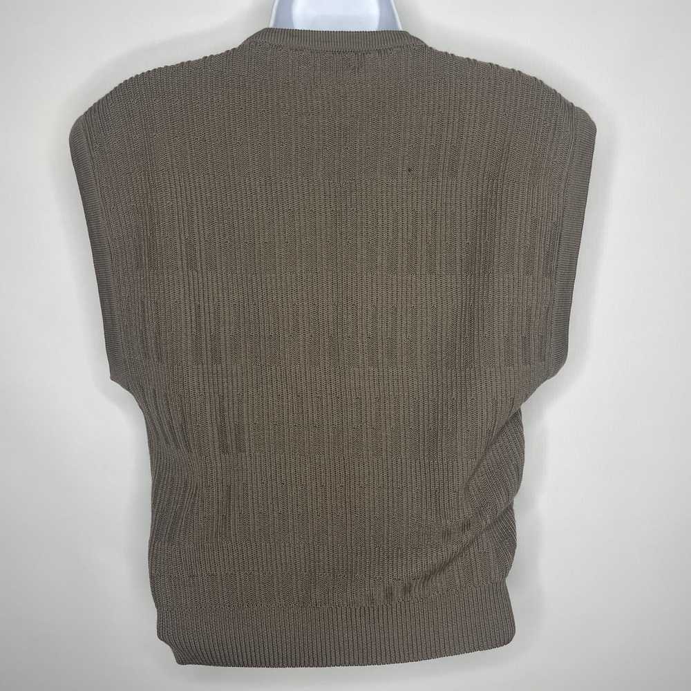 Jaeger × Vintage 70s/80s Taupe Ribbed Wool Button… - image 5