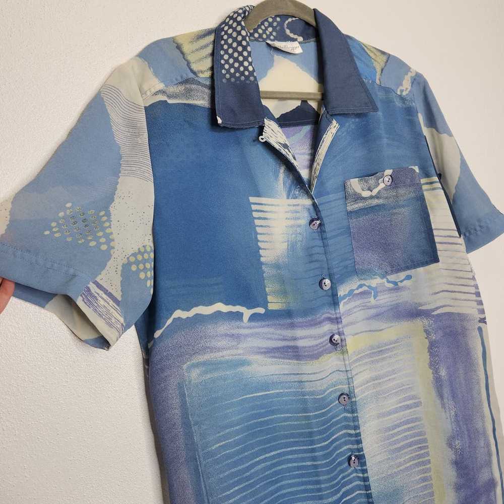 Vintage Vintage Art Button Shirt Abstract 80s 90s… - image 3
