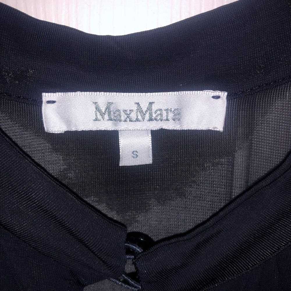 Max Mara Max Mara Dark Navy Blue Sheer Long Sleev… - image 4