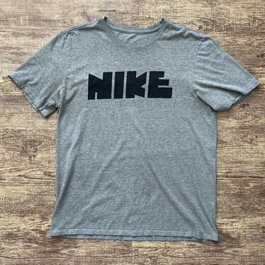 Nike × Vintage Nike T-Shirt Block Print T-Shirt S… - image 1