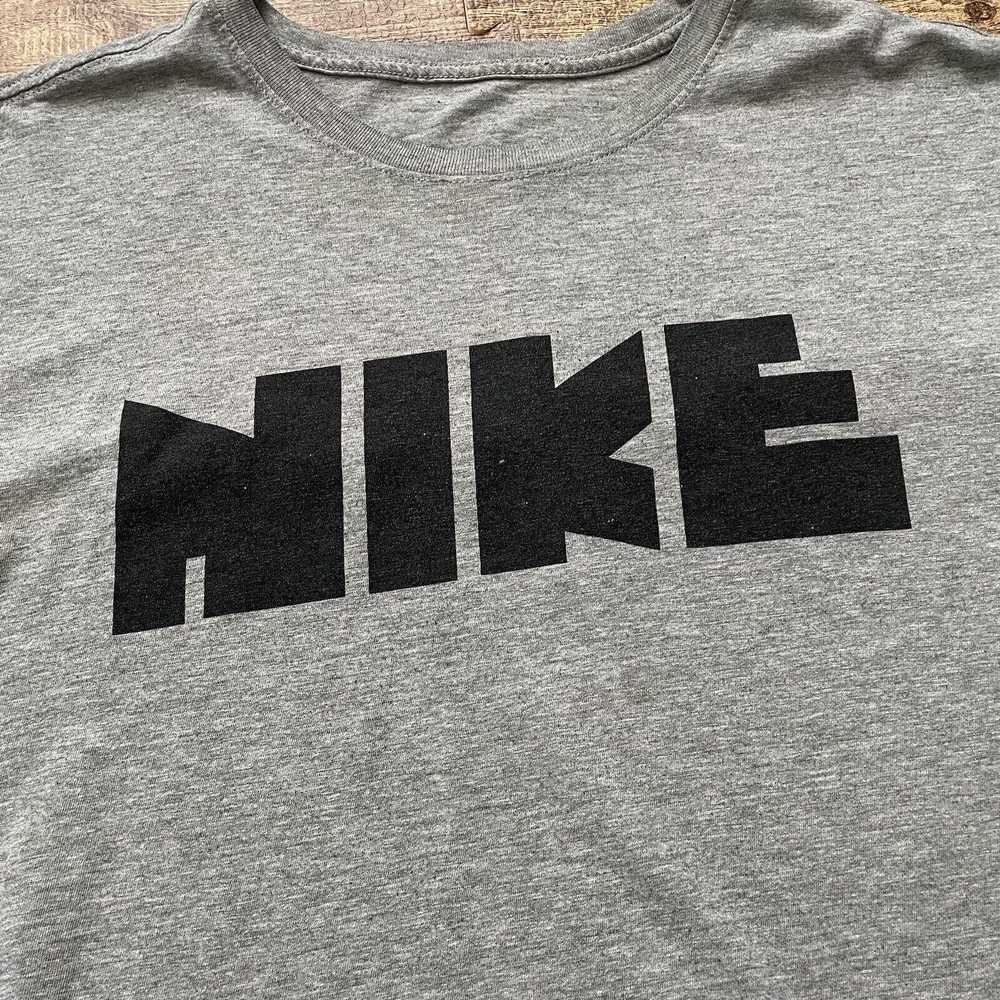 Nike × Vintage Nike T-Shirt Block Print T-Shirt S… - image 2