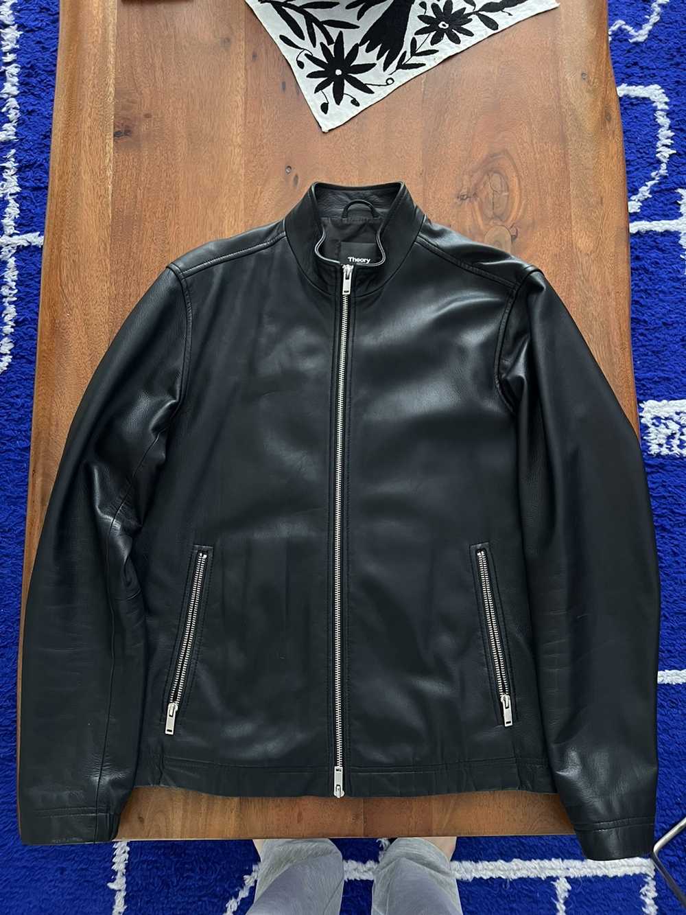 Theory Black Leather Jacket, Theory - image 1