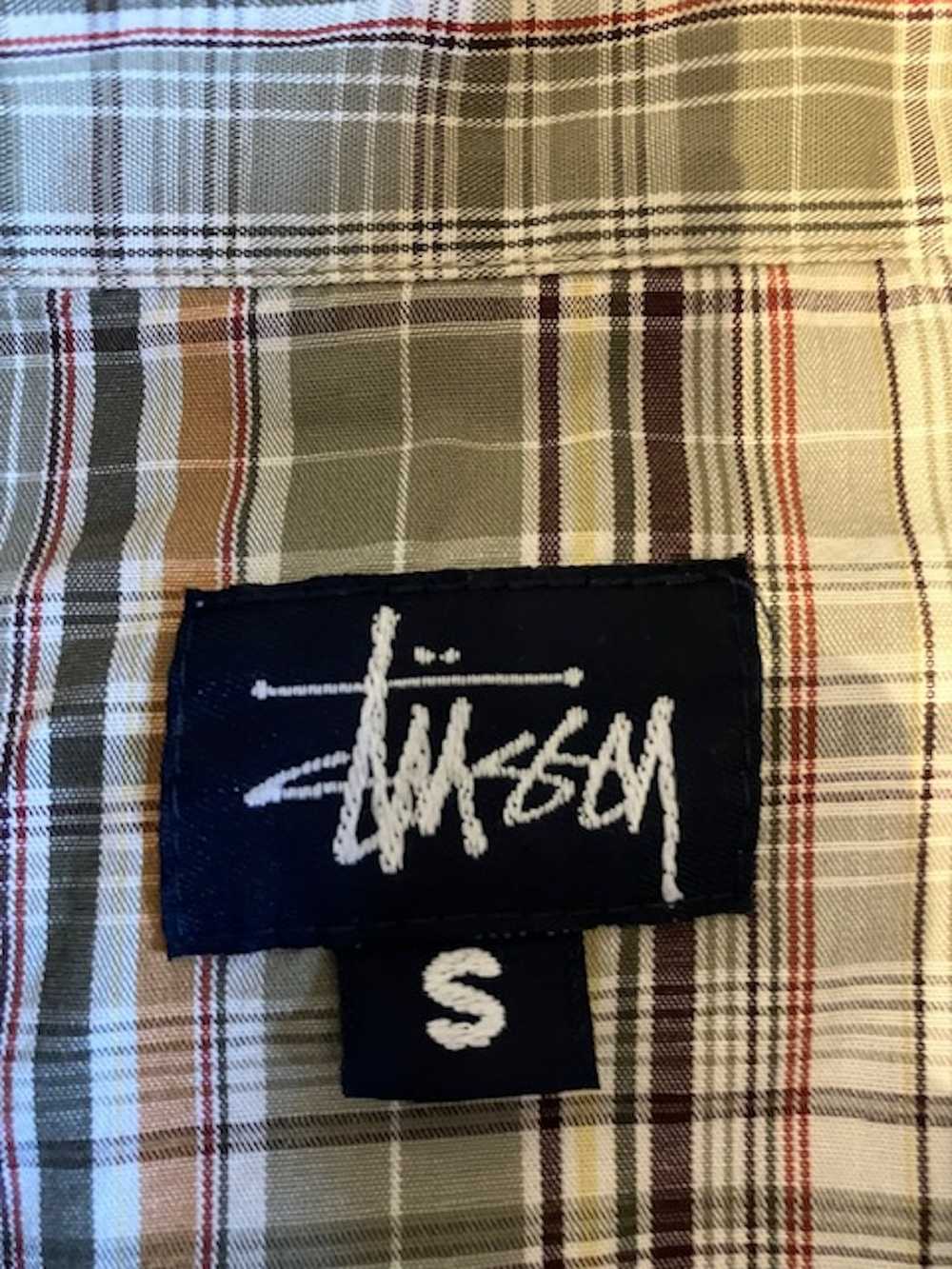 Stussy Stussy plaid 100% cotton button down - image 2