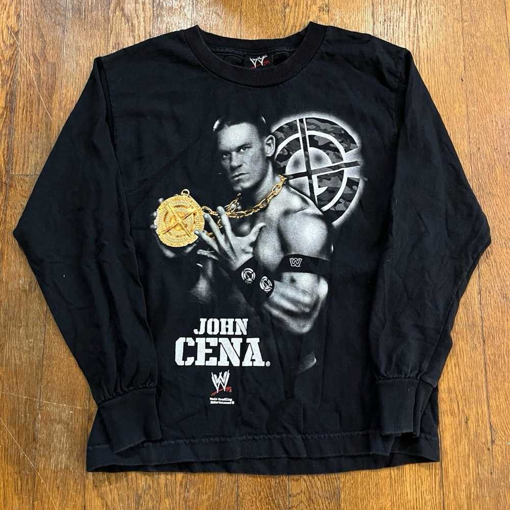 Vintage Y2K John Cena WWE Wrestling Long Sleeve S… - image 1