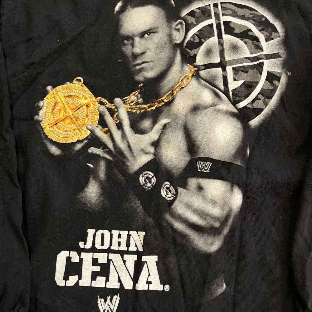 Vintage Y2K John Cena WWE Wrestling Long Sleeve S… - image 2