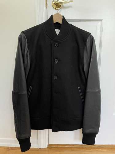 Club Monaco Leather-sleeved Varsity Jacket