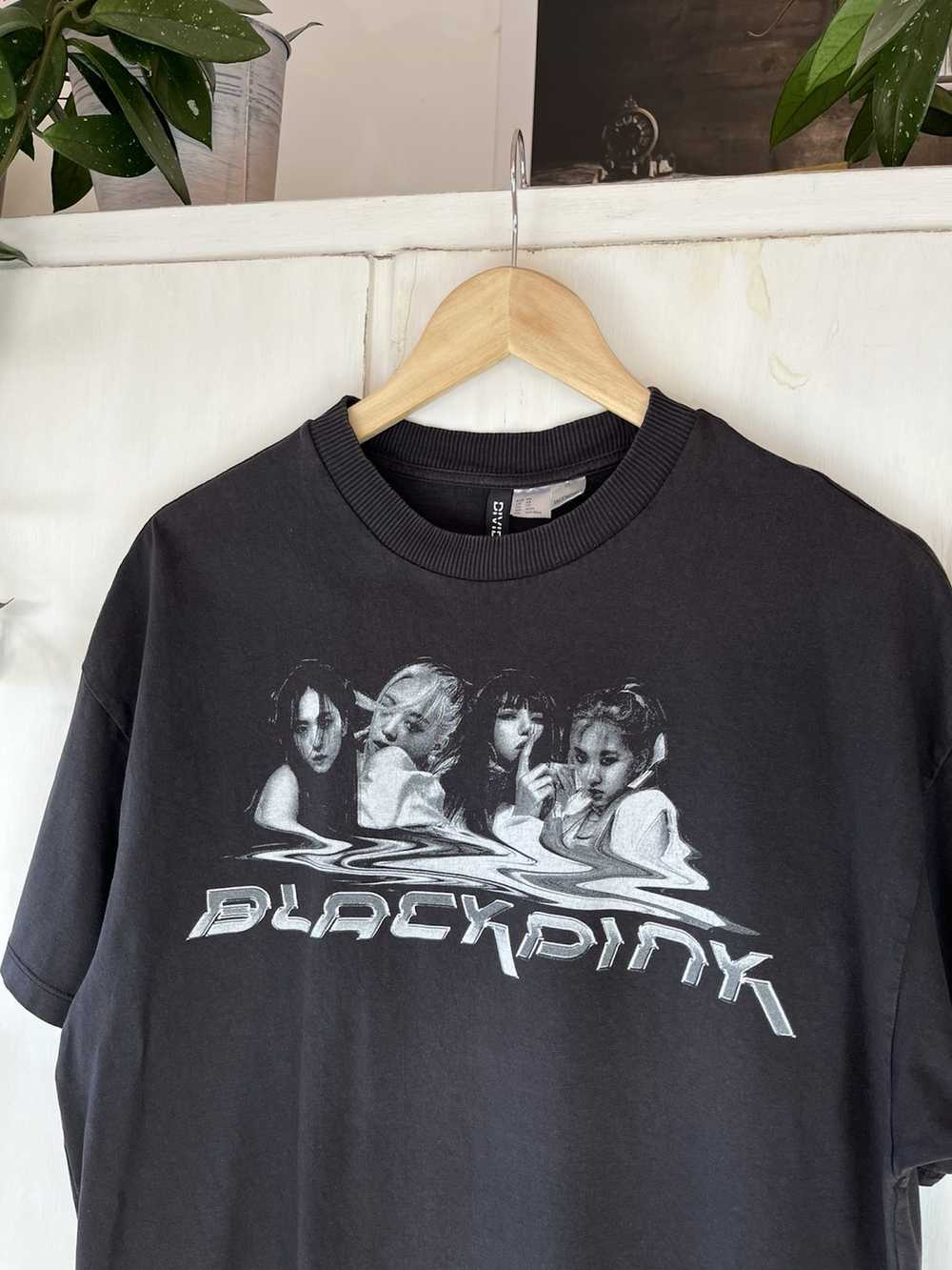 Japanese Brand Blackpink x H&M Black Print T-shirt - image 2