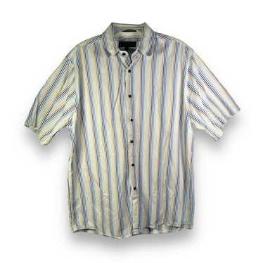 Other Alfred Sung Cotton Striped Button Front Sz … - image 1